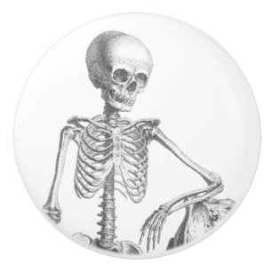 De Porte En Céramique Hey Girl vintage squelette bouton