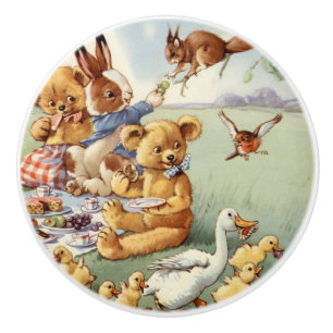 De Porte En Céramique Joli animal Vintage accueil déco bouton