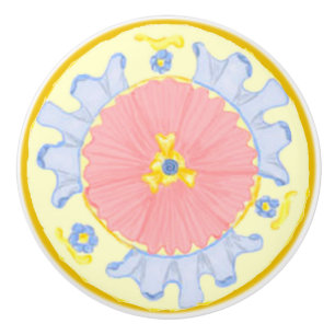 De Porte En Céramique Light Passion Floroming Fleurs bouton médaillon