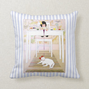 De pourpre coussin vintage de chat oh là là !