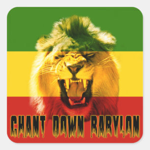 De Rasta de chant autocollant de lion de Babylone