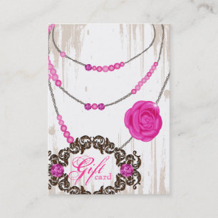 De Réduction Bijoux carte cadeau Rose collier diamants rose