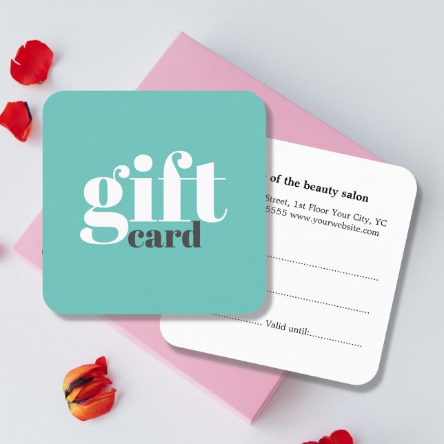 De Réduction Carte cadeau bleu simple et élégant (Créateur téléchargé)