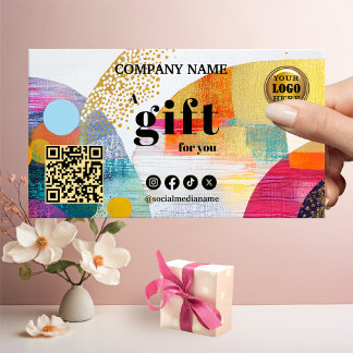De Réduction Carte Cadeau d'Art Abstrait Coloré Moderne