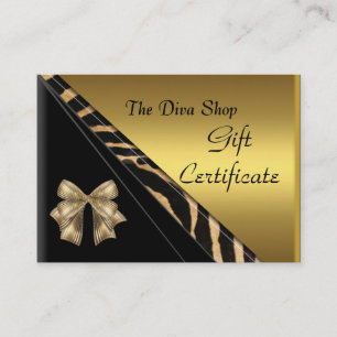 De Réduction Carte Cadeau Élégant Or Noir