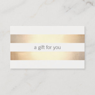 De Réduction Carte cadeau Faux Gold Foil Striped Retail