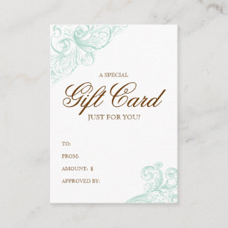 De Réduction Carte cadeau vintage Spring Green Acanthus