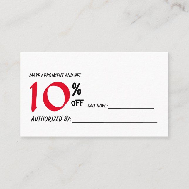 De Réduction carte d'escompte (Devant)