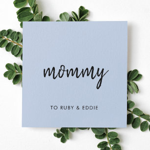 De Réduction Contact maman   Carte d'appel Cute Blue Modern Mam