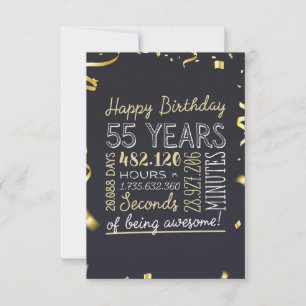 De Remerciements 55e carte d'anniversaire - 55 ans d'admiration