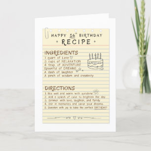 De Remerciements 57e carte d'anniversaire pour maman ou fille