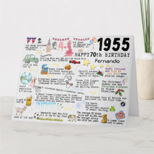 De Remerciements 70e anniversaire Jalon Carte d'anniversaire 1955 f
