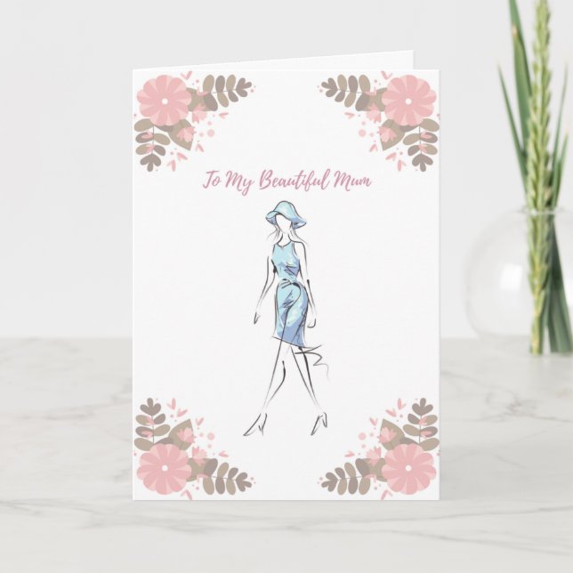 De Remerciements À ma belle maman, carte d'anniversaire (Devant)