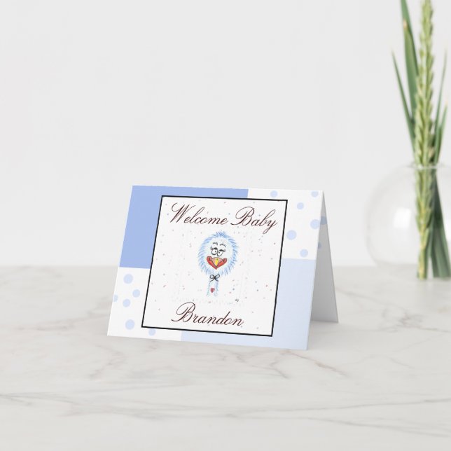 De Remerciements Accueil personnalisé Nouvelle carte bébé (Devant)