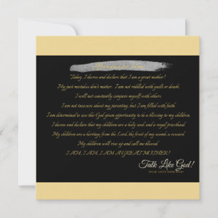 De Remerciements Affirmation pour les mamans - carte à note unique