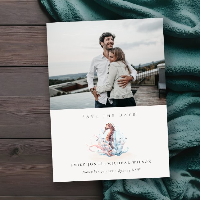 De Remerciements Algues Sous-Marines Enregistrer La Carte Date (Créateur téléchargé)