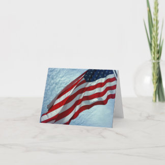 De Remerciements American Flag - Carte Patriotique Note -