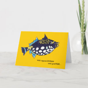 De Remerciements AppreciOCEAN GratiTIDE dessin animé poisson carte