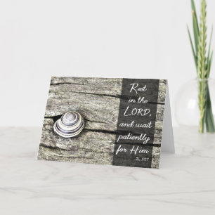 De Remerciements "Attendez Patiemment pour Lui" - Carte d'Écriture