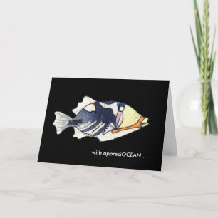 De Remerciements Avec appreciOCEAN dessin animé humu poisson carte 