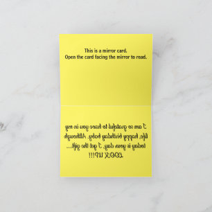 De Remerciements B001 - Carte miroir d'anniversaire - Joyeux annive