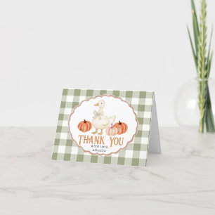 De Remerciements Baby shower Orange Goose citrouille Carte Thankyou