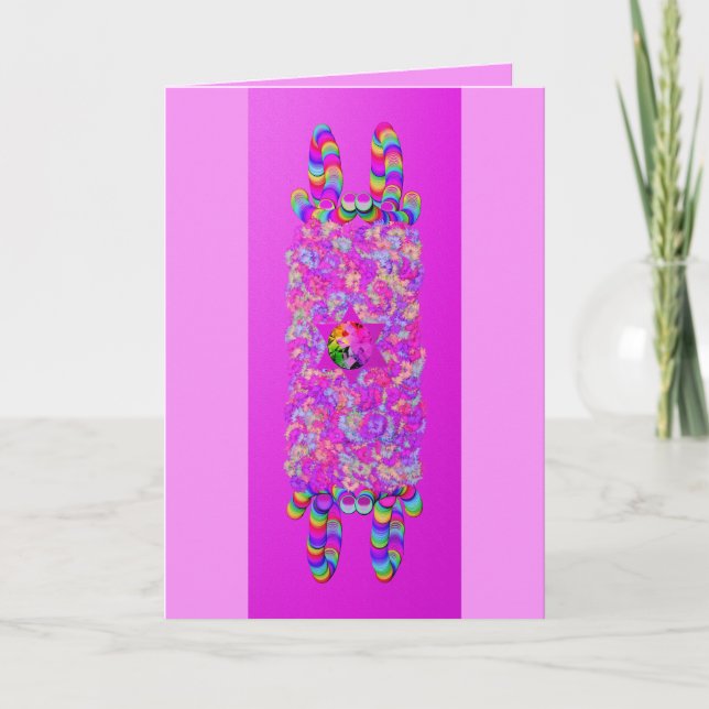 De Remerciements Bat mitzvah floral מָ גֵ ן וִ carte דָ ד (Devant)