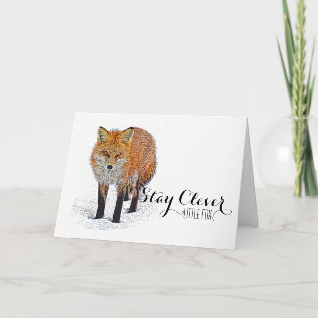 De Remerciements Beau Fox Art Carte pour notes (Devant)