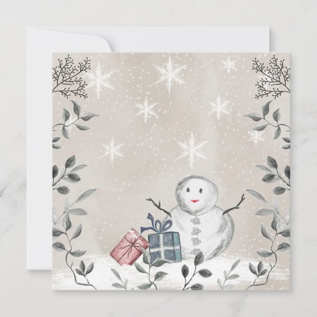 De Remerciements Bébé il fait froid dehors baby shower carte blanch (Devant)