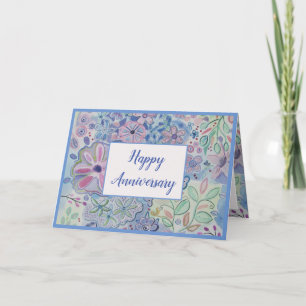 De Remerciements Belle carte d'anniversaire florale joyeuse