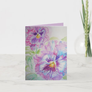 De Remerciements Belle Carte d'Anniversaire Pansy violet