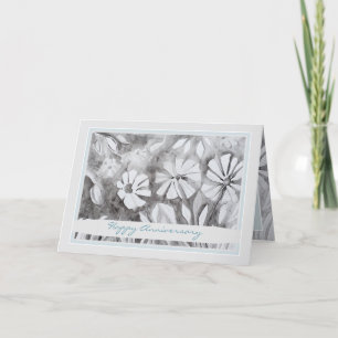 De Remerciements Belle carte Floral Joyeux Anniversaire
