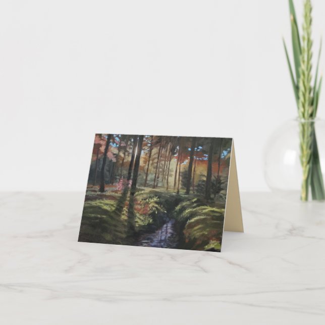 De Remerciements Belle carte Forest Sunrise Blank (Devant)