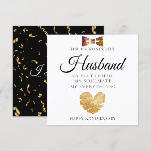 De Remerciements Belle Cravate Mari Mariage Anniversaire Carte