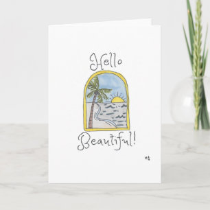 De Remerciements Bonjour belle carte