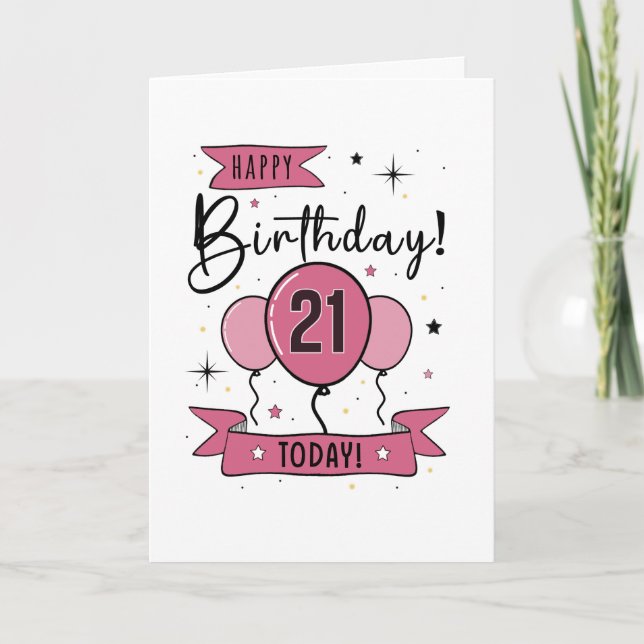 De Remerciements Bonne 21e carte d'anniversaire (Devant)