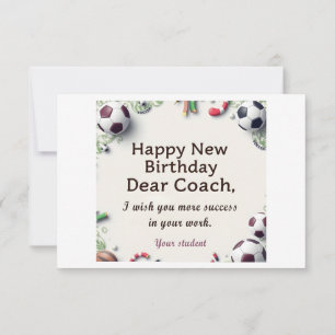 De Remerciements Bonne Carte Anniversaire Pour Entraîneur