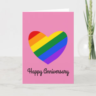 De Remerciements Bonne carte Anniversaire Rainbow Heart #1