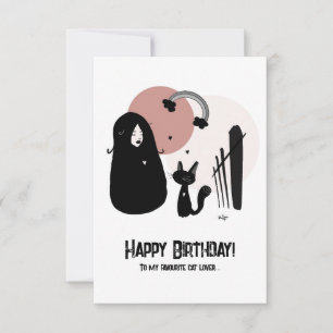 De Remerciements Bonne carte d'Amoureux des chats d'anniversaire en