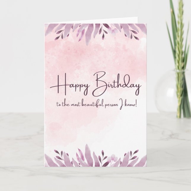 De Remerciements Bonne carte d'anniversaire (Devant)