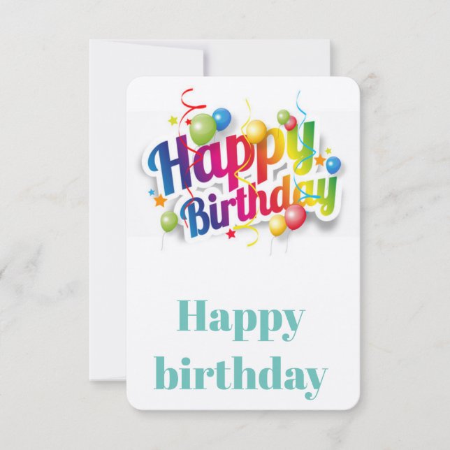 De Remerciements Bonne carte d'anniversaire (Devant)