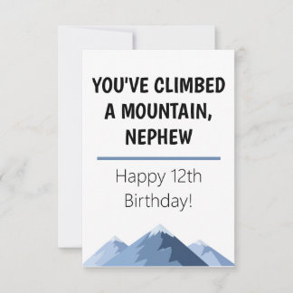De Remerciements Bonne carte d'anniversaire Nephew Mountain WIldern