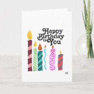 De Remerciements Bonne carte des bougies d'anniversaire