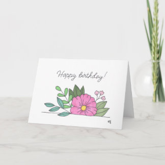 De Remerciements Bonne carte Fleurs d'anniversaire 4