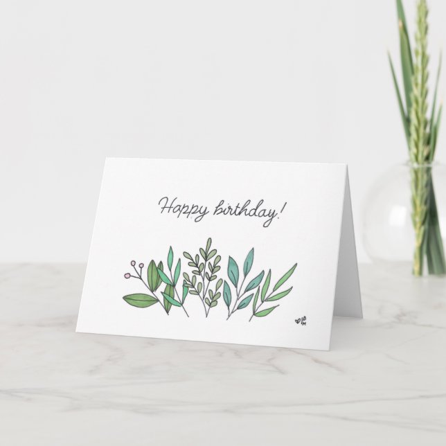 De Remerciements Bonne carte Fleurs d'anniversaire 6 (Devant)