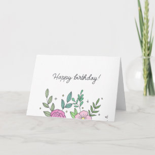 De Remerciements Bonne carte Fleurs d'anniversaire 9
