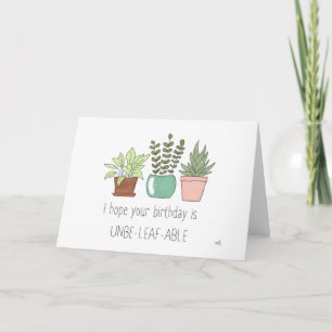 De Remerciements Bonne carte UnbeLEAFable Anniversaire
