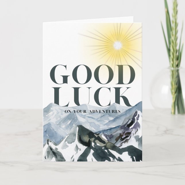 De Remerciements Bonne chance sur votre carte Aventures (Devant)