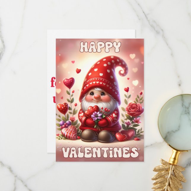 De Remerciements Bonne Valentin - Carte Saint Valentin (Devant/Arrière en situation)