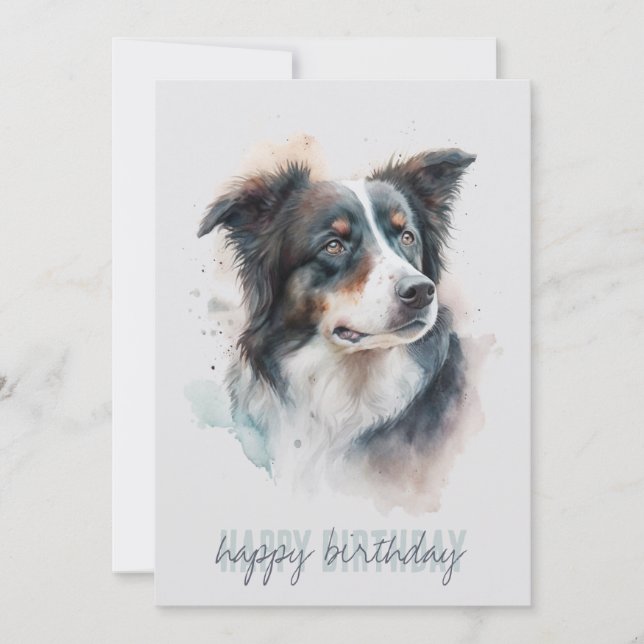 De Remerciements Bordure Collie Carte d'anniversaire (Devant)